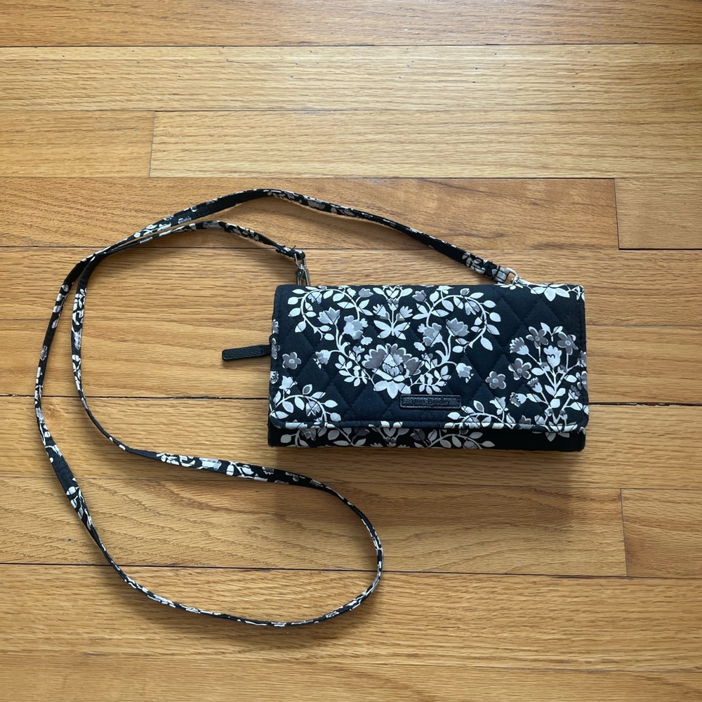 Vera Bradley Black and White Floral Clutch